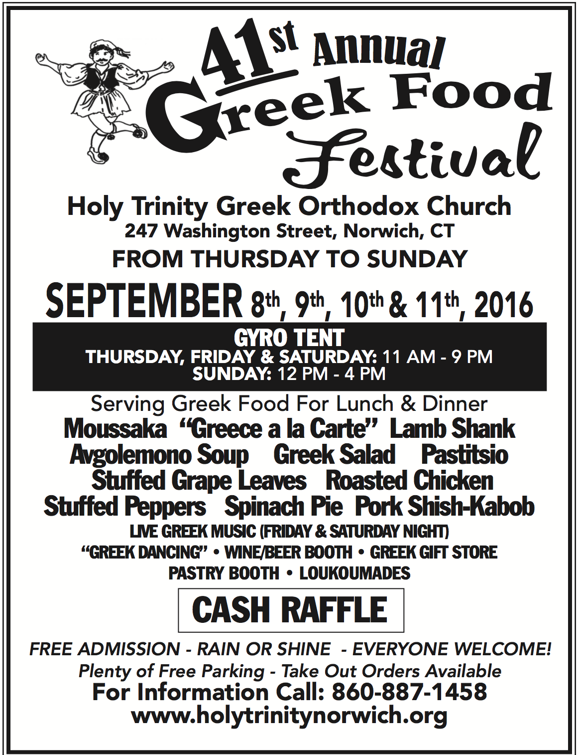 41st Annual Greek Food Festival Greater Norwich Area Chamber of